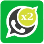 dual whatsapp android application logo